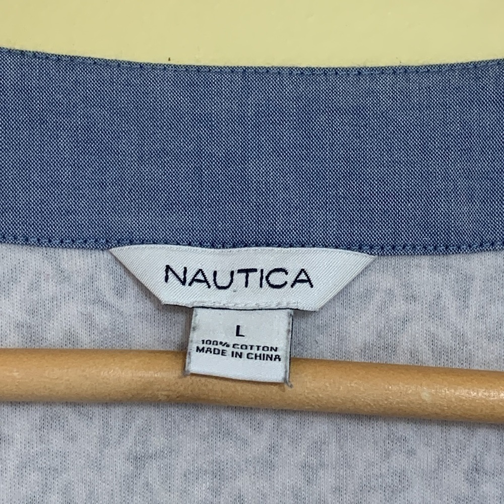 Nautica | Lace-Up Anchor Nautical All Over Print Sleeveless 100% Cotton Dress L - Picture 7 of 17
